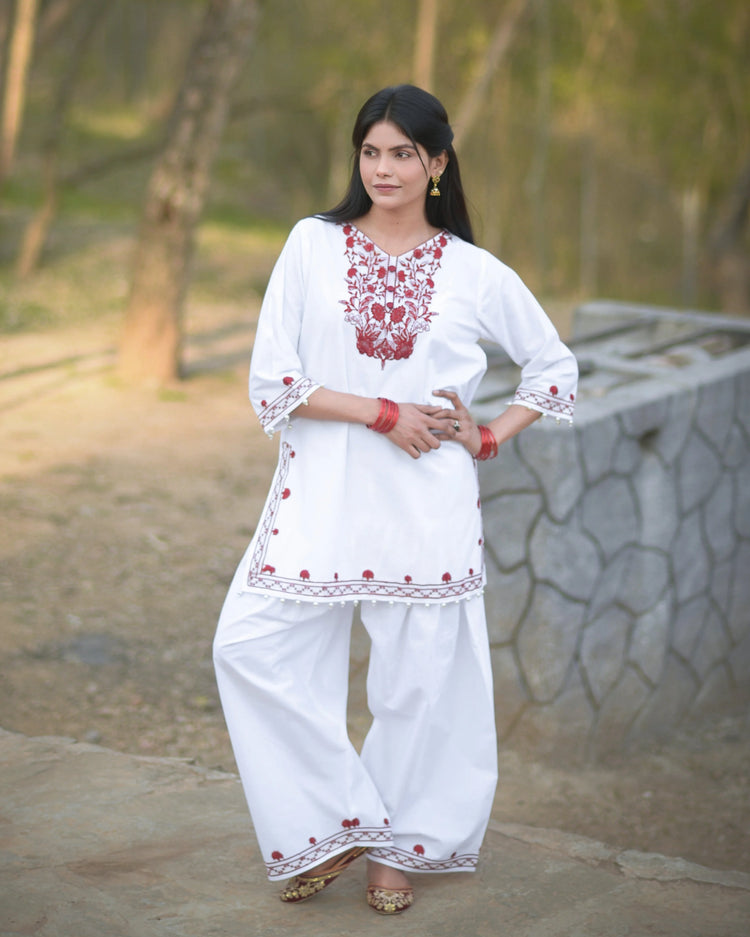 Embroidered 2-Piece Co-Ord Set - Urban Cut