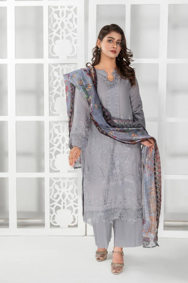 Grey Floral - Imran Aftab