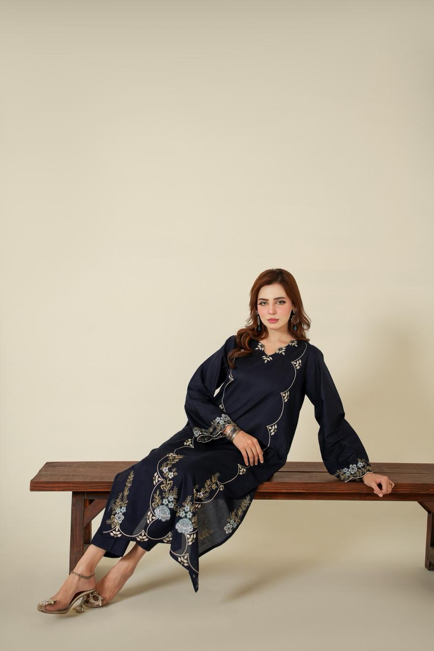 Navy Floral