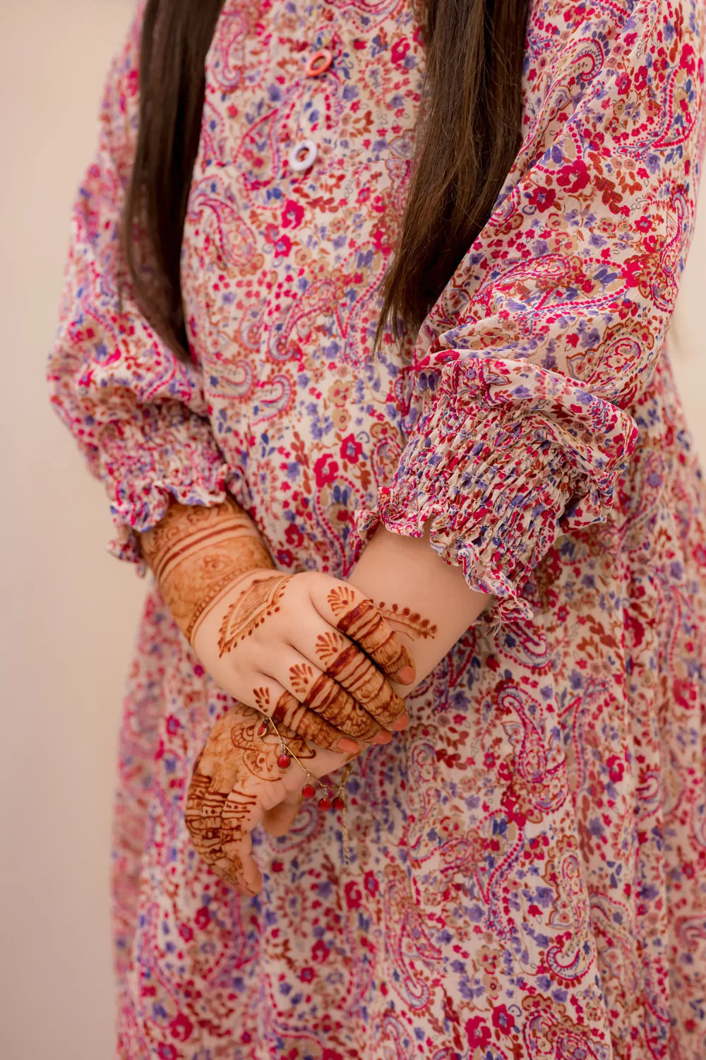 Multicolor Floral 2 Piece Kalidar Frock - Shadeforteen