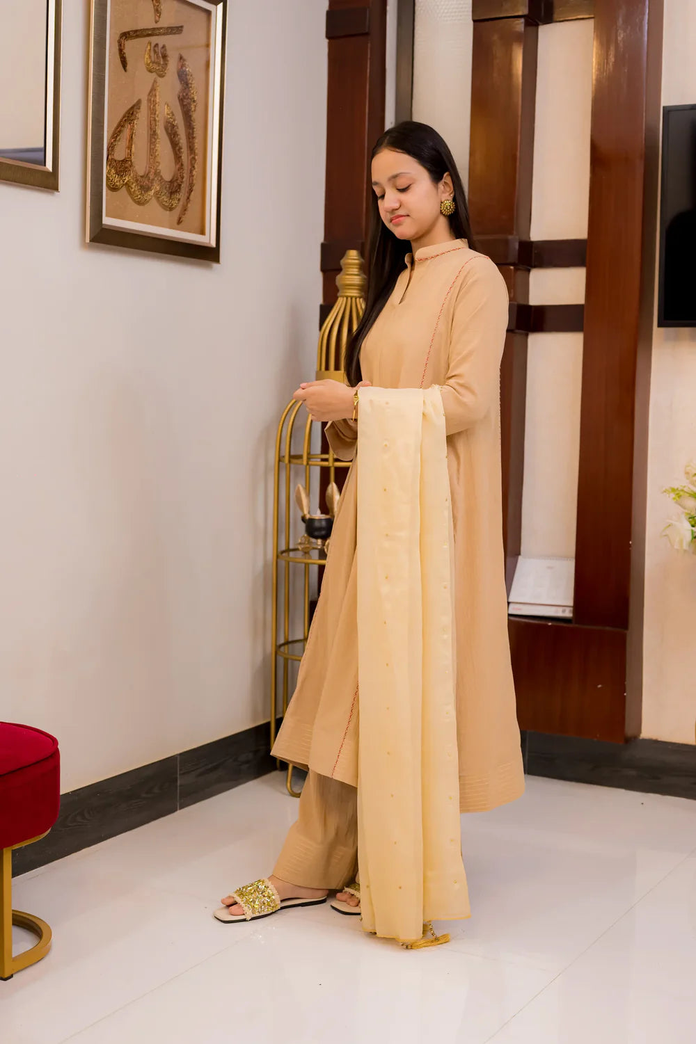Long Pattern Cotton Crush 2 Piece Suit - Shadeforteen
