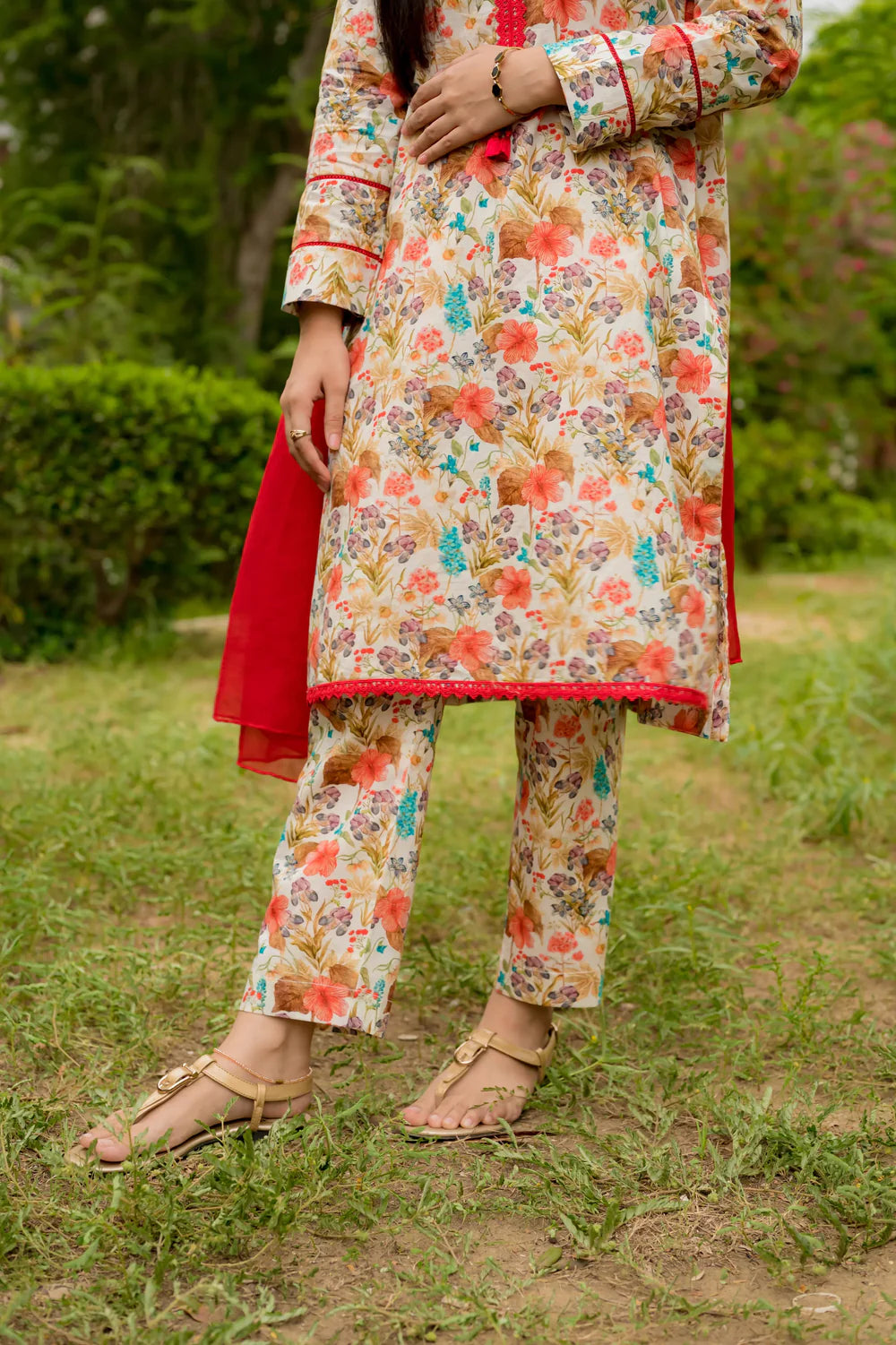 Floral Digital Print 2 Piece Lawn -  Shadeforteen
