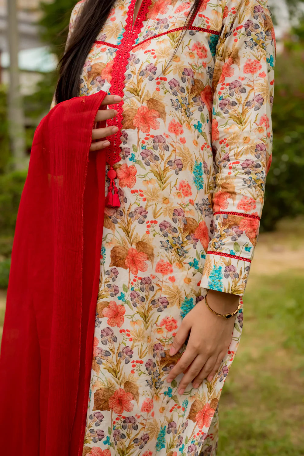 Floral Digital Print 2 Piece Lawn -  Shadeforteen