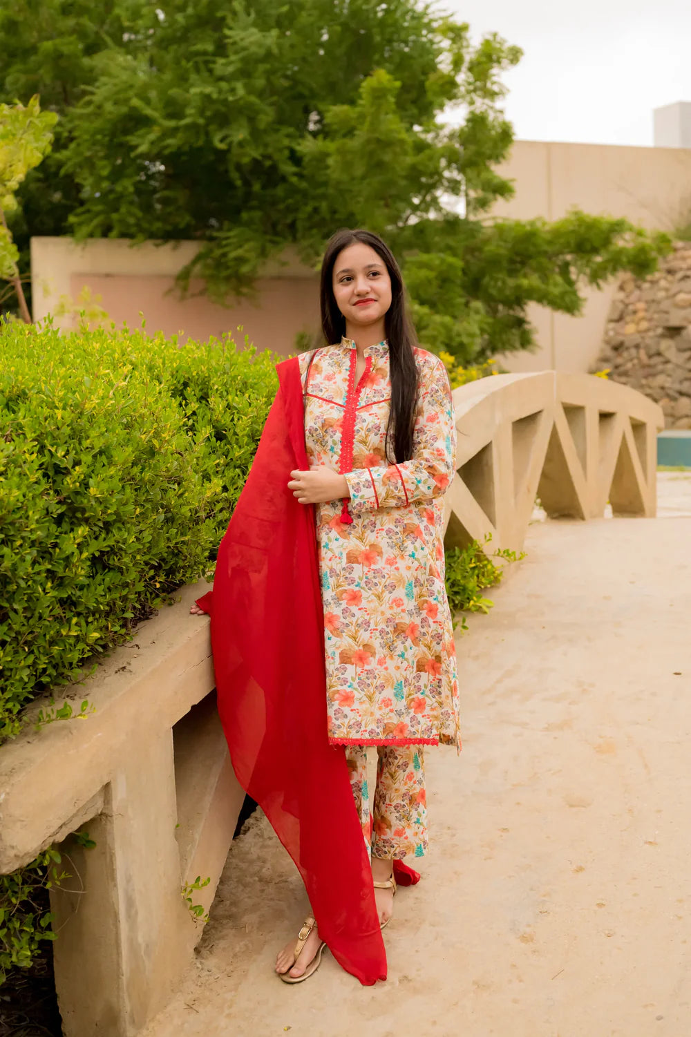 Floral Digital Print 2 Piece Lawn -  Shadeforteen