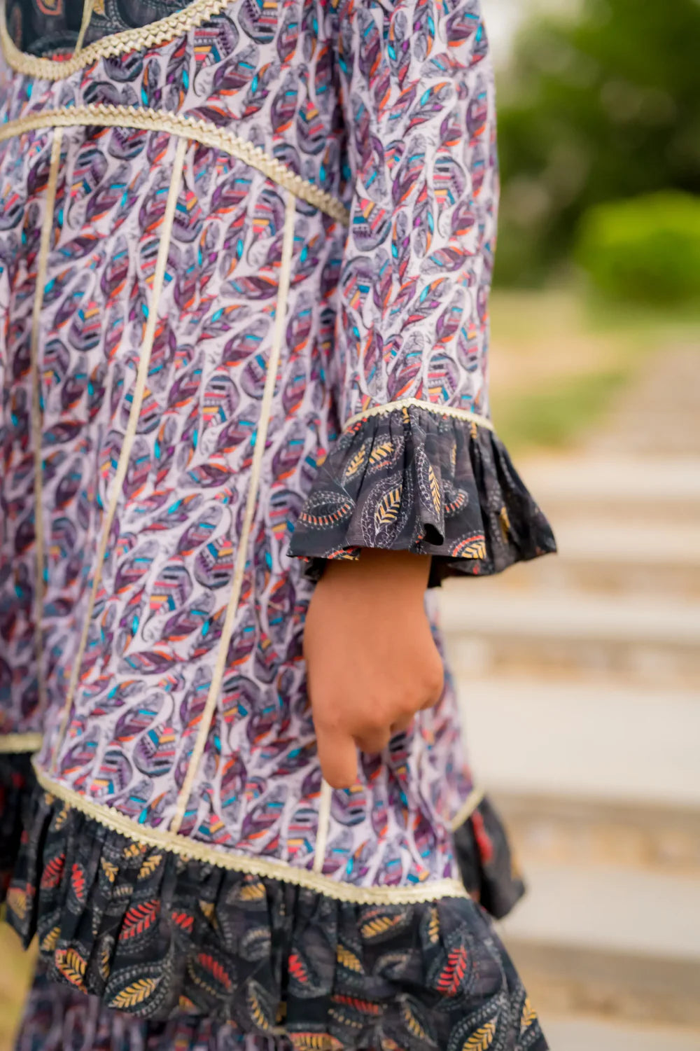 Floral Print Digital Lawn With Gharara - Shadeforteen