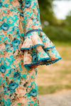 Floral Digital Print Sea Green -  Shadeforteen
