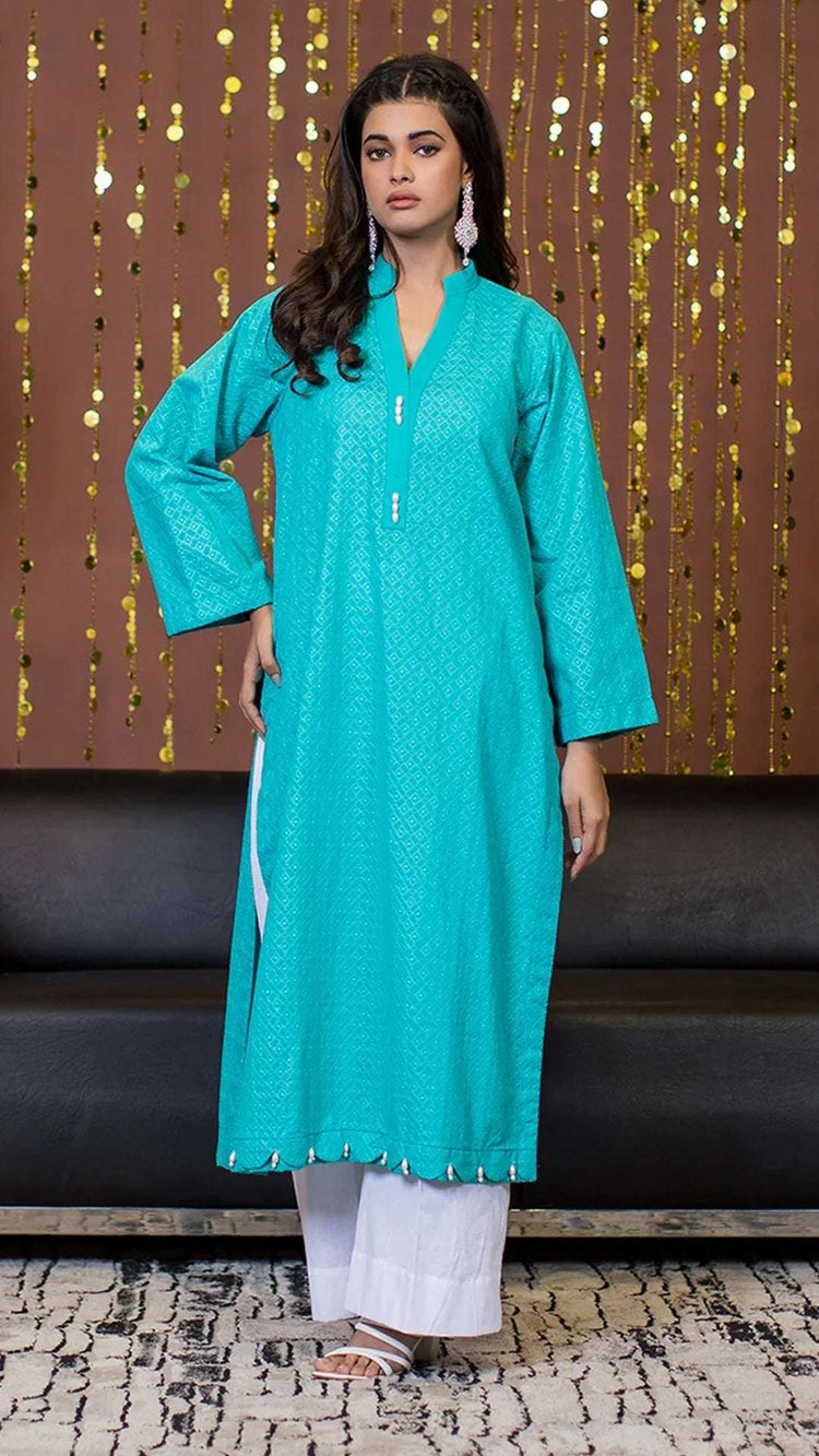 1 Piece  Cotton Chicken Kari Kurta