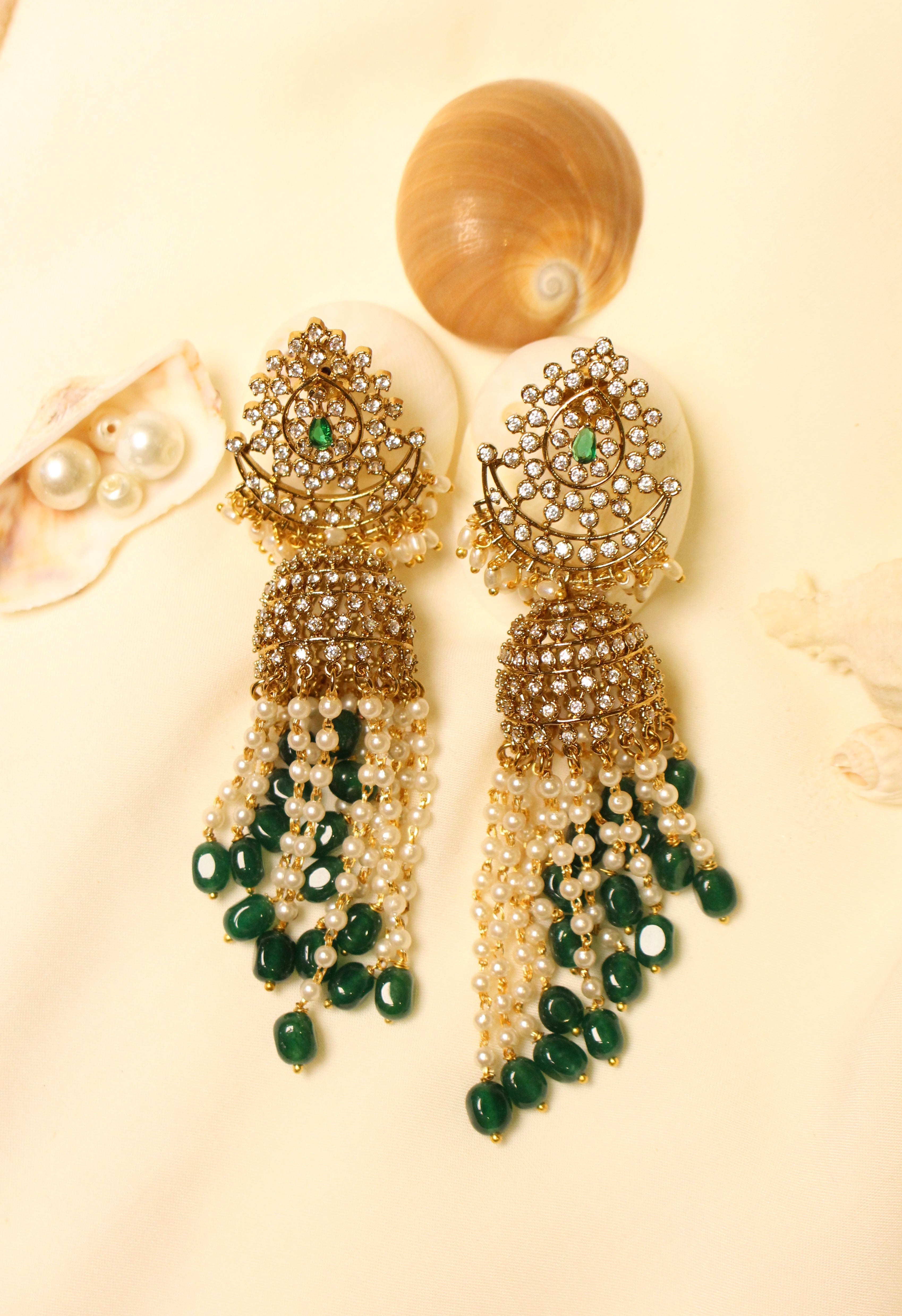 Antique Look Statement Jhumki - Aloro Jewels