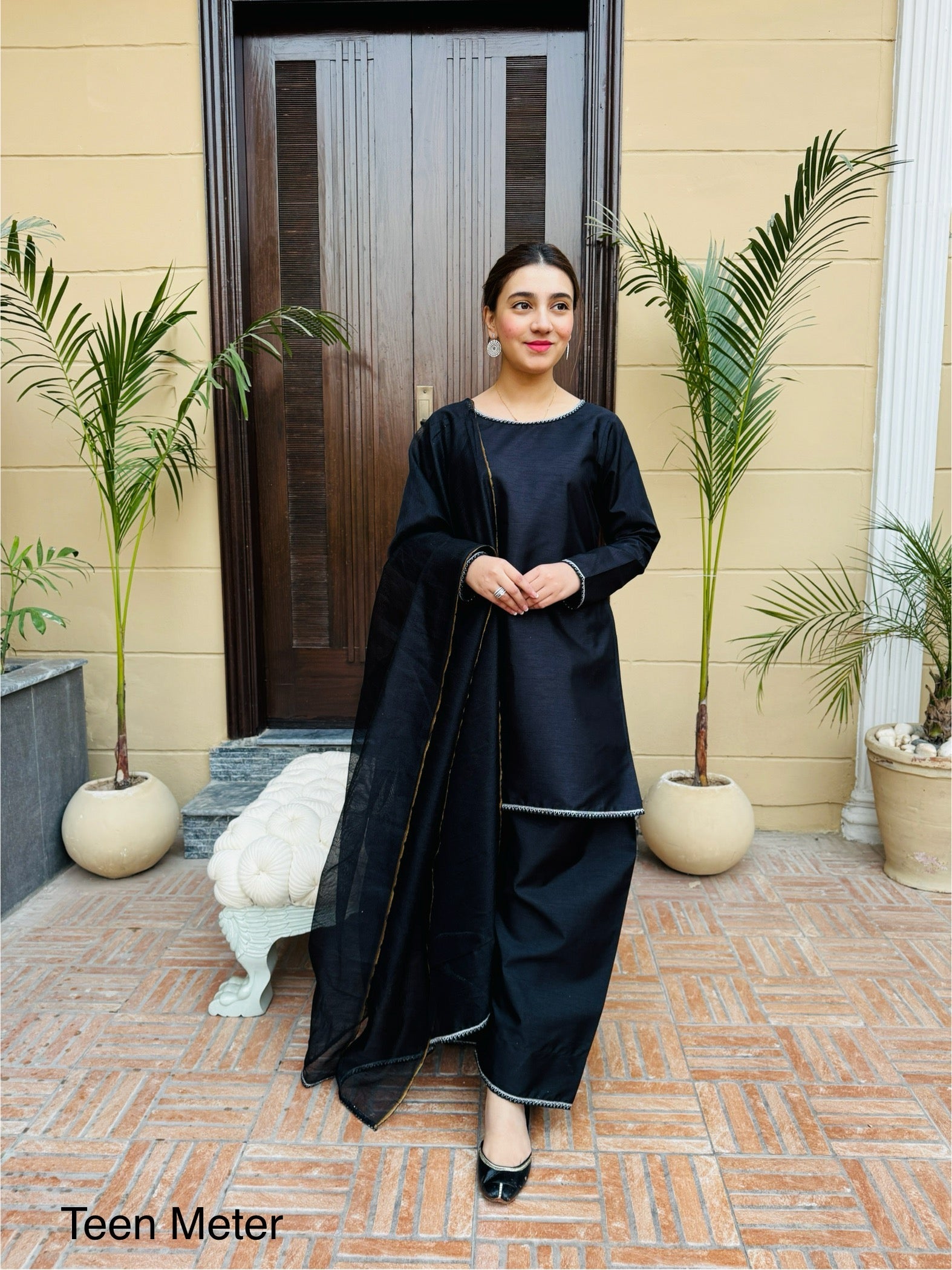 Black 3pc “ Raw silk” - Teen Meter