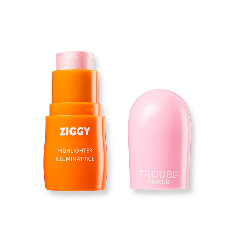 Trouble Maker Ziggy Stick Glass Highlight Earthling Pink