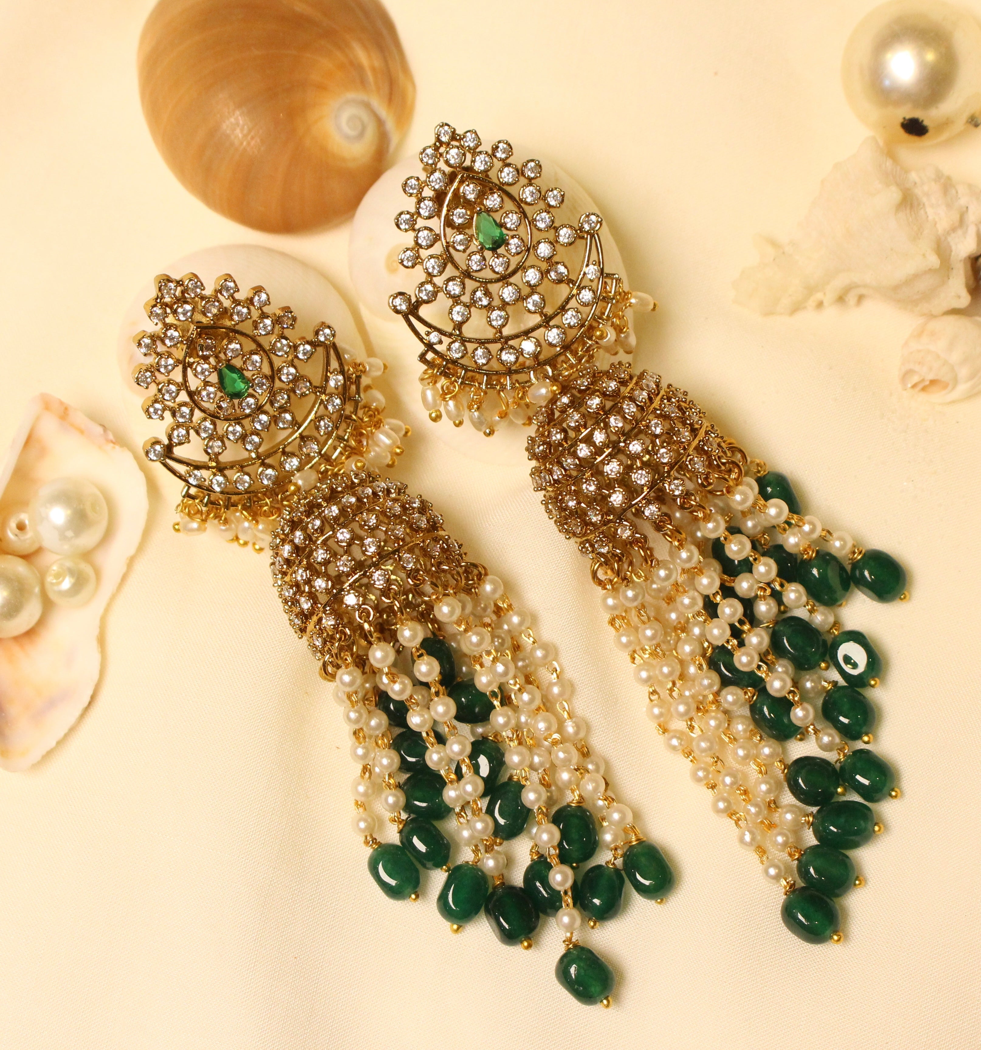 Antique Look Statement Jhumki - Aloro Jewels