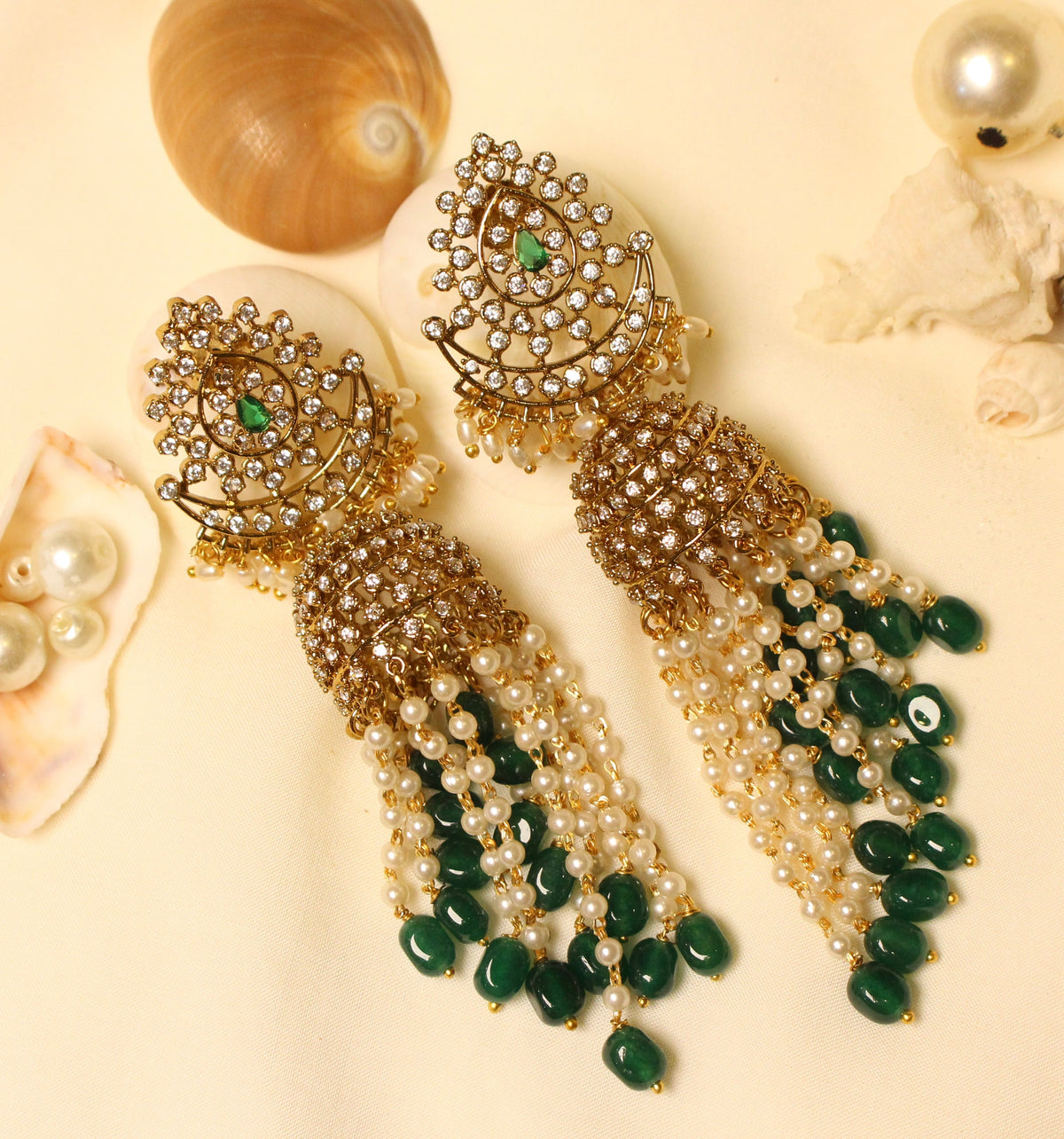 Antique Look Statement Jhumki - Aloro Jewels