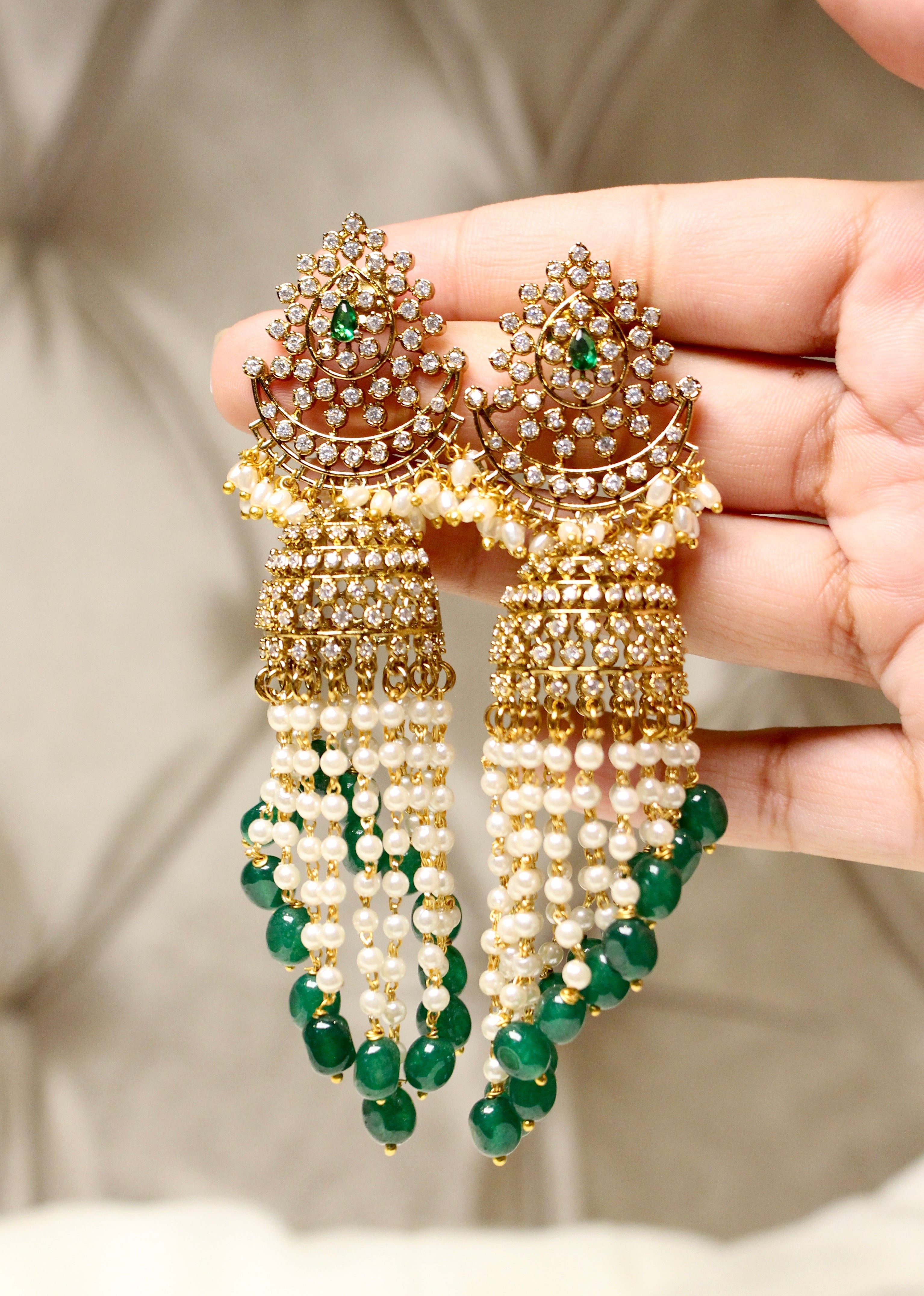 Antique Look Statement Jhumki - Aloro Jewels