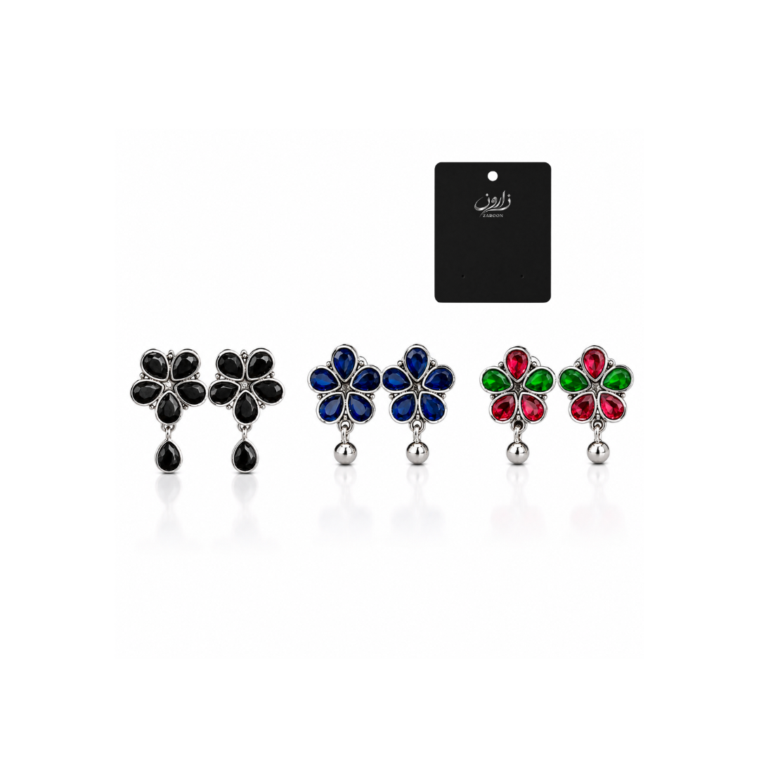 Floral Drop Earrings - Zaroon