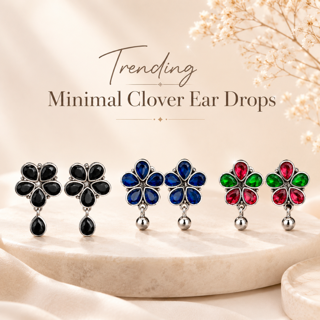 Floral Drop Earrings - Zaroon