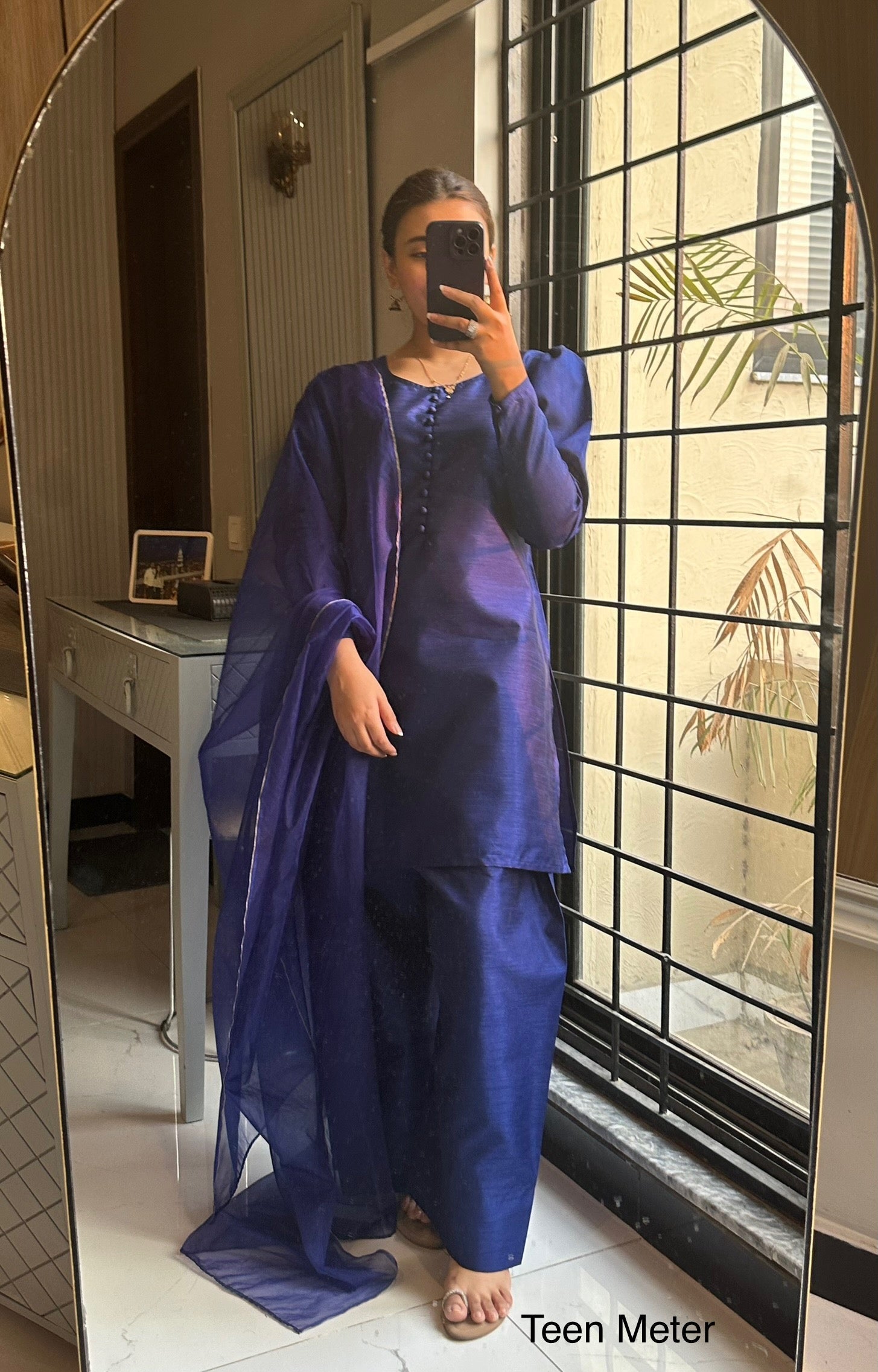 Blue 3pc “ Raw silk” - Teen Meter