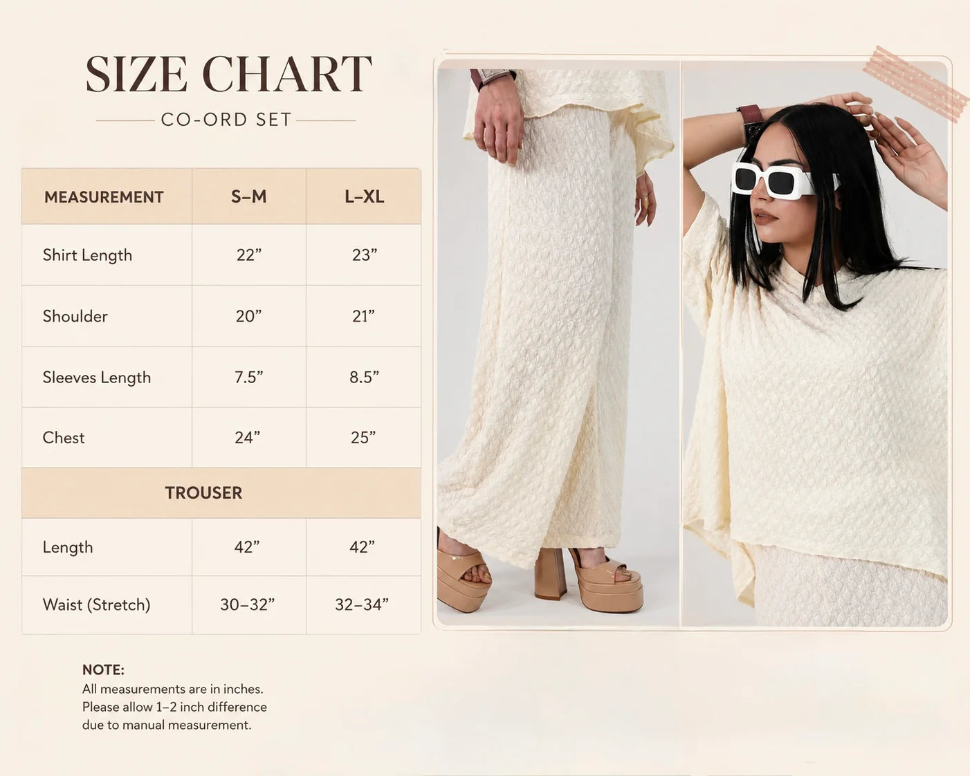 Bubble Crinkle All White Co-Ord Set – Textured Western Wear - Velora