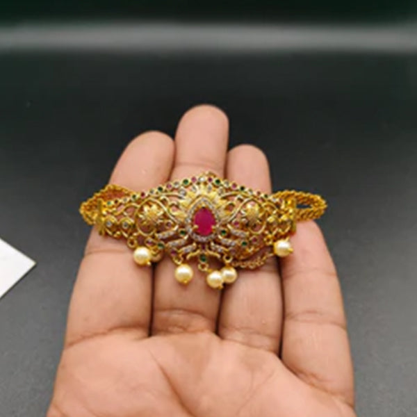 Gold Plated Statement Choker Necklace - Aloro Jewels