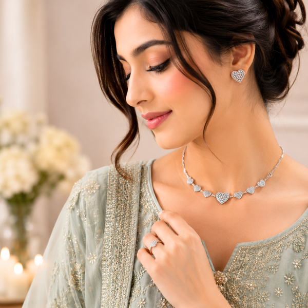Heart Line Jewel Set - Zaroon
