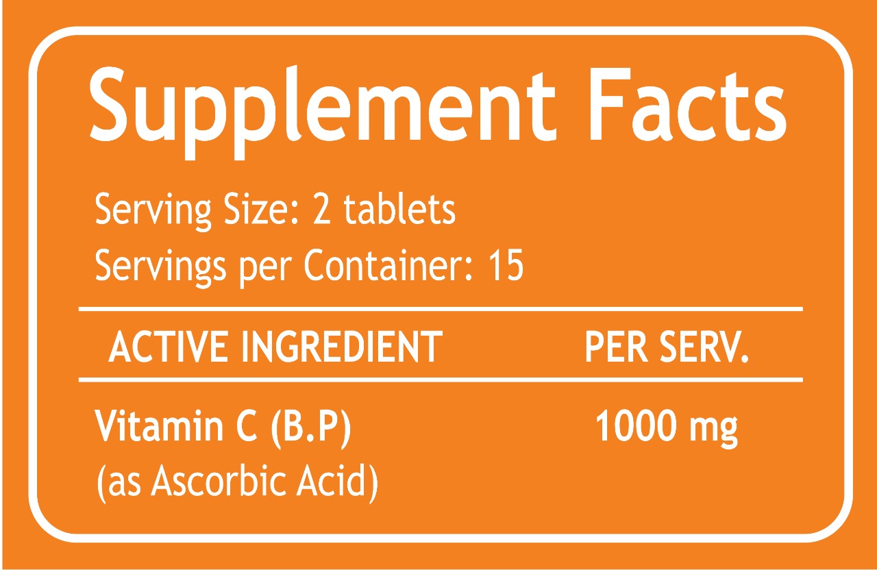 Nutra C Vitamin C 500Mg - Economy Pack (60 Tablets) - NutrexLab