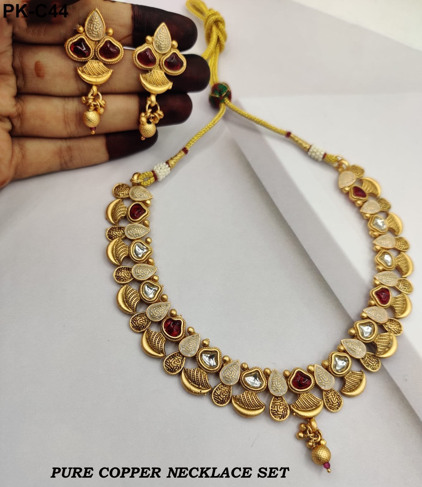 Gold Plated Rajwadi Earrings - Aloro Jewels
