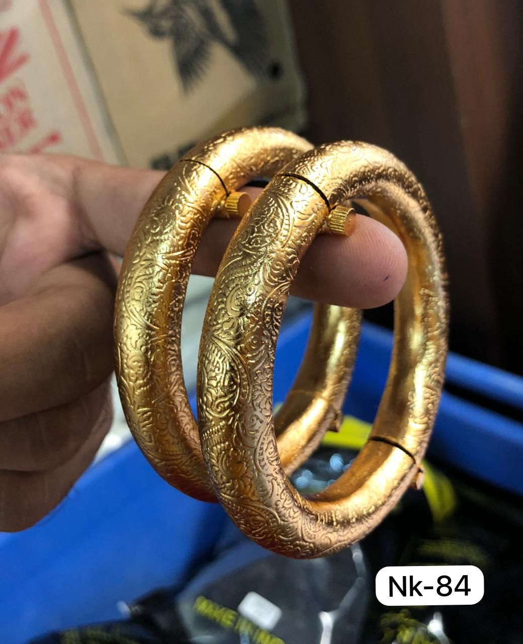 Gold Plated Rajwadi Bangles - Aloro Jewels