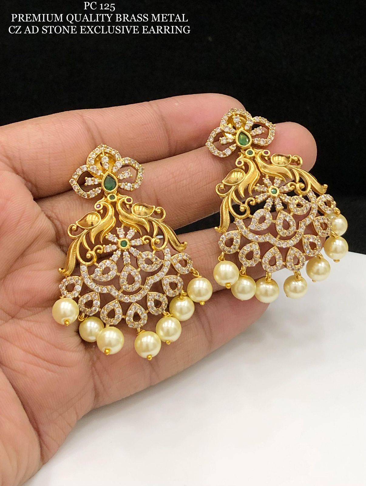 Gold Plated Peacock Earrings - Aloro Jewels