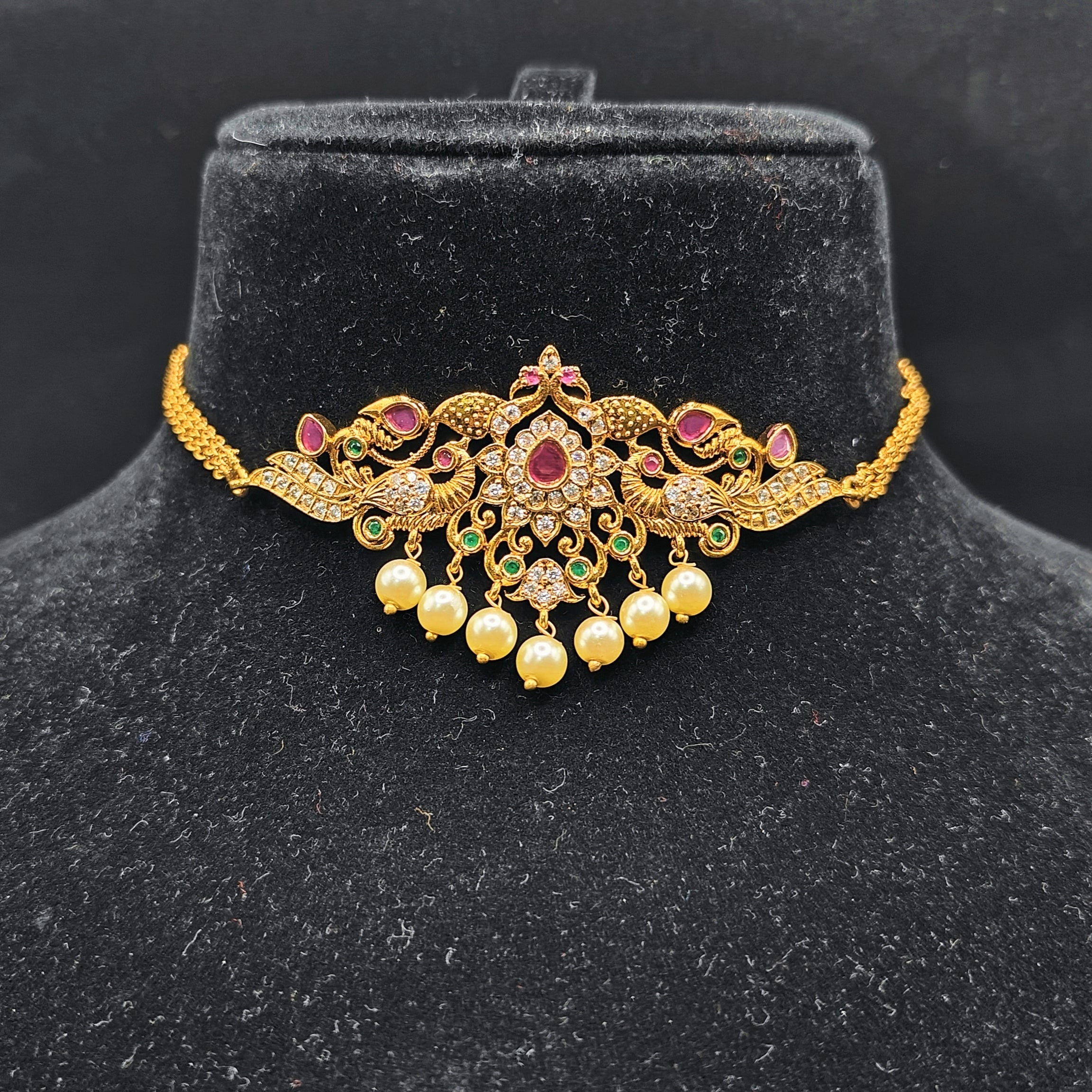 Peacock Statement Choker - Aloro Jewels