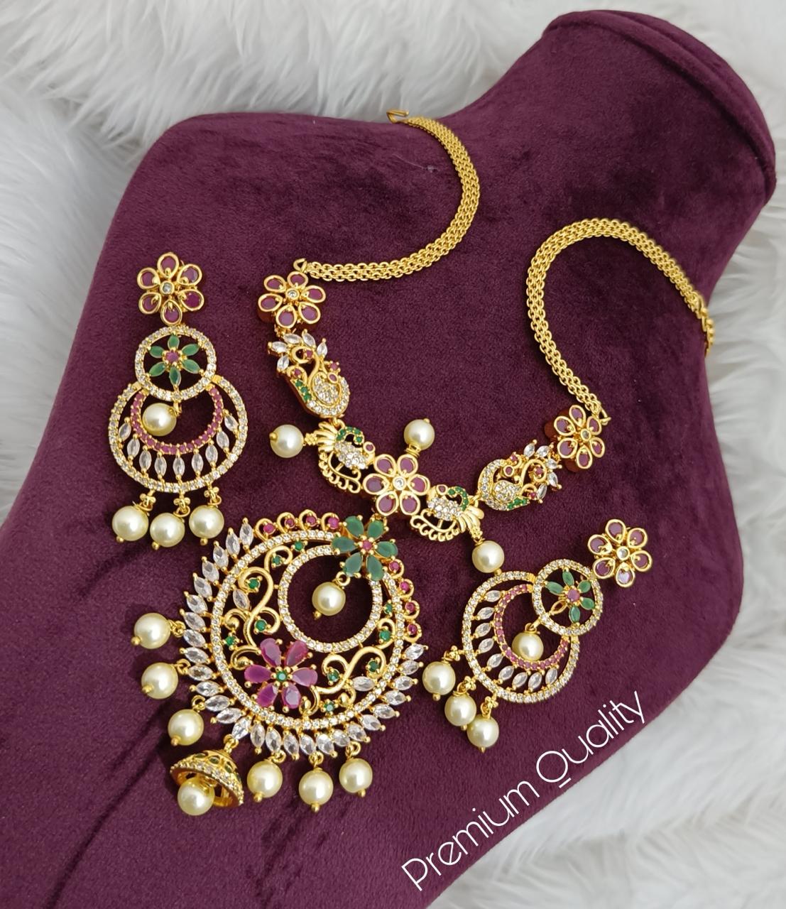 Jadau Peacock Necklace - Aloro Jewels