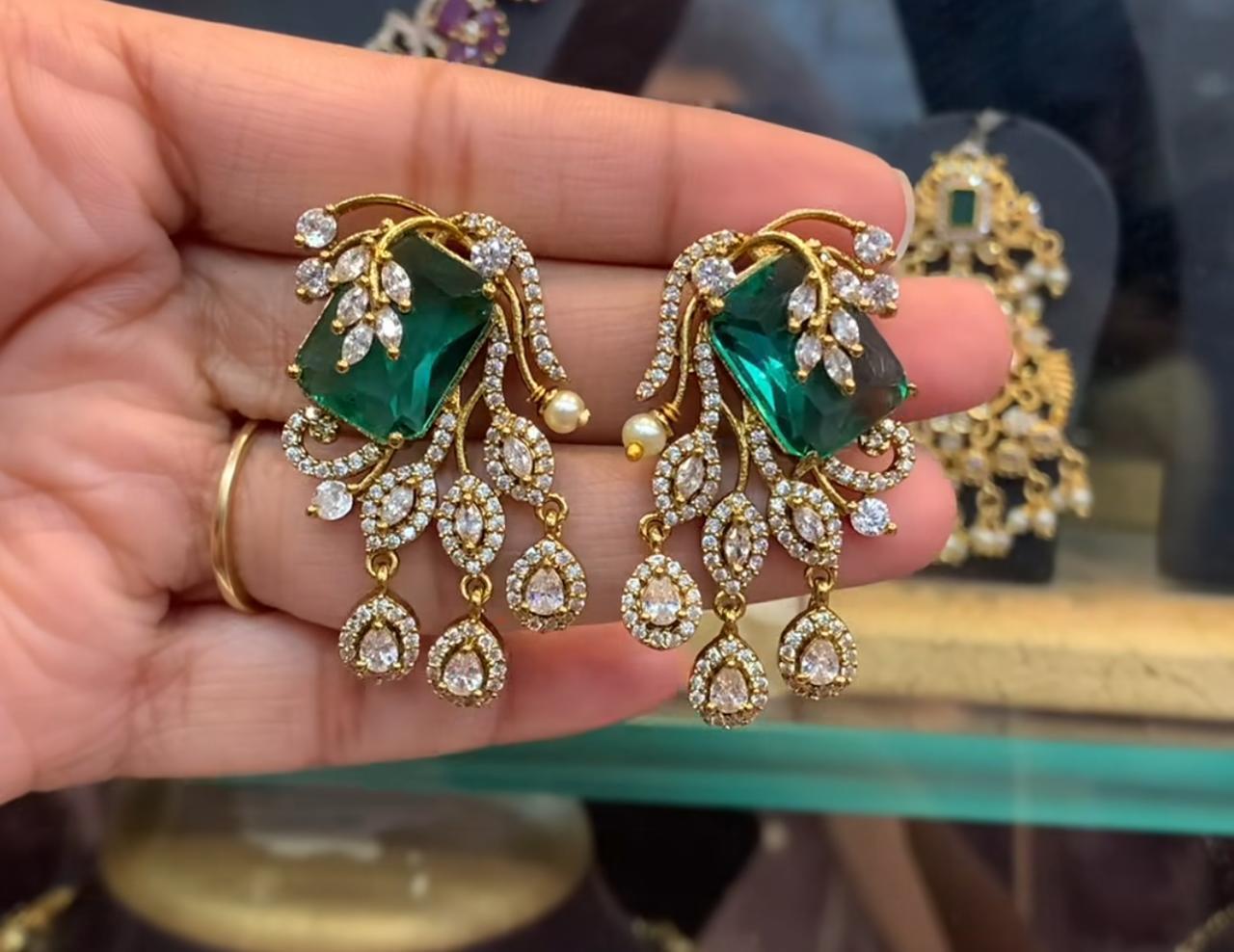 Designer Stud Earrings - Aloro Jewels