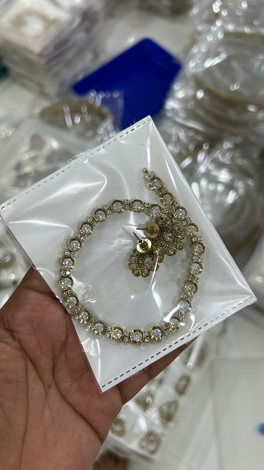 Mossinate Diamond Kundan Necklace Single Layer - Aloro Jewels