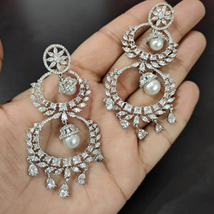 Diamond Look Chandelier Earrings - Aloro Jewels