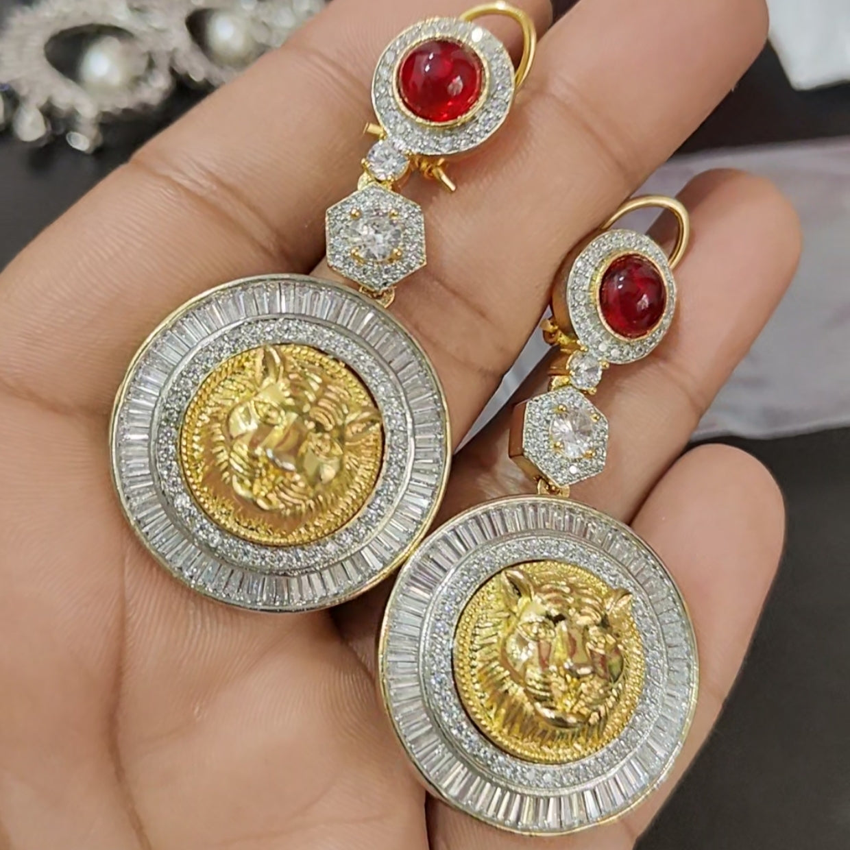 Gold Plated Sabyasachi Design Earrings - Aloro Jewels