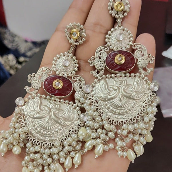 Antique Look Silver Earrings - Aloro Jewels