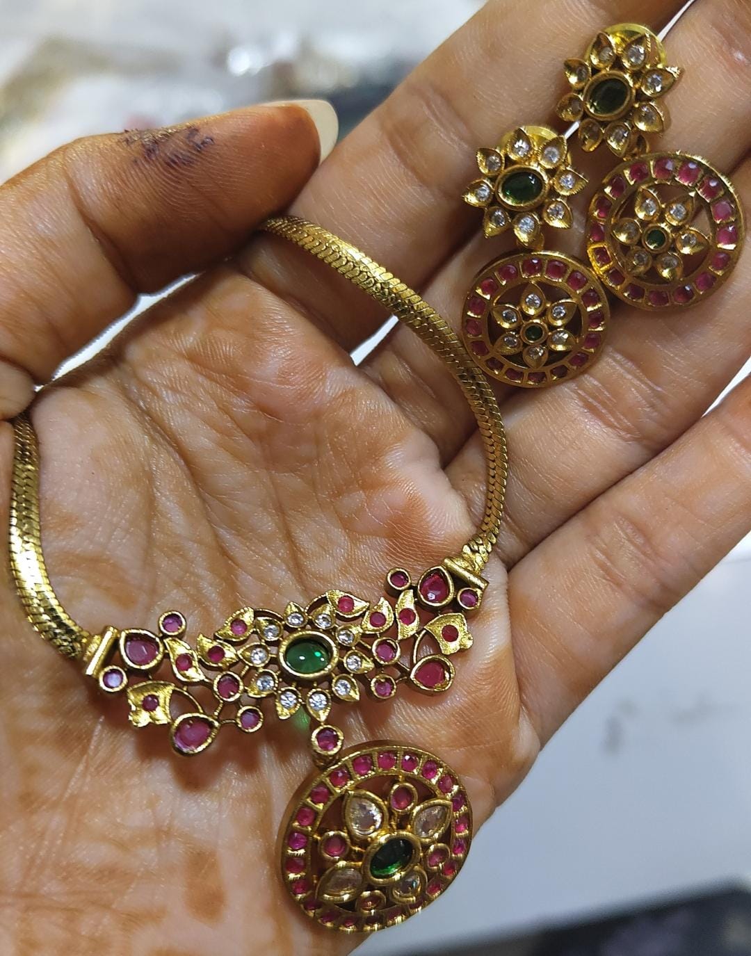 Gold Plated Choker Necklace - Aloro Jewels