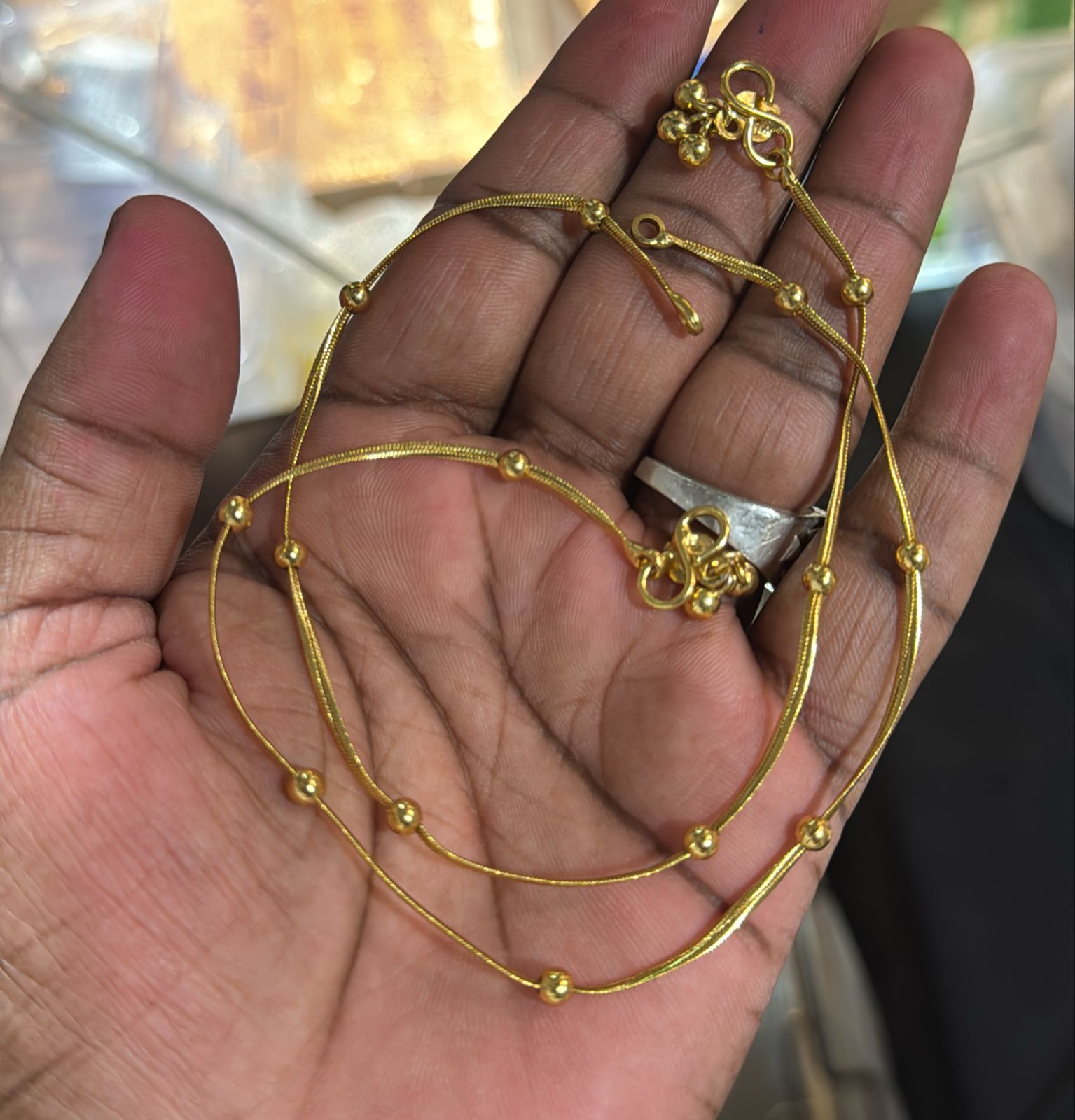 Gold Plated Ball Design Pazaib - Aloro Jewels