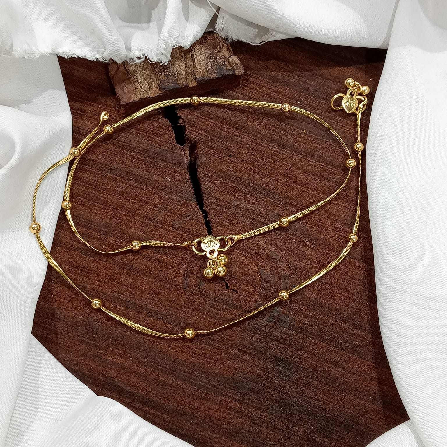 Gold Plated Ball Design Pazaib - Aloro Jewels