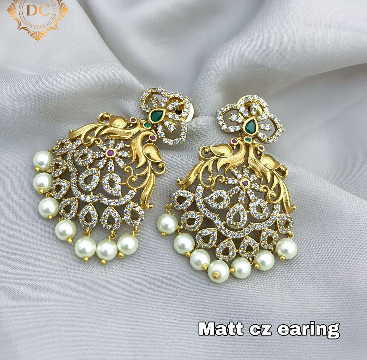 Gold Plated Peacock Earrings - Aloro Jewels