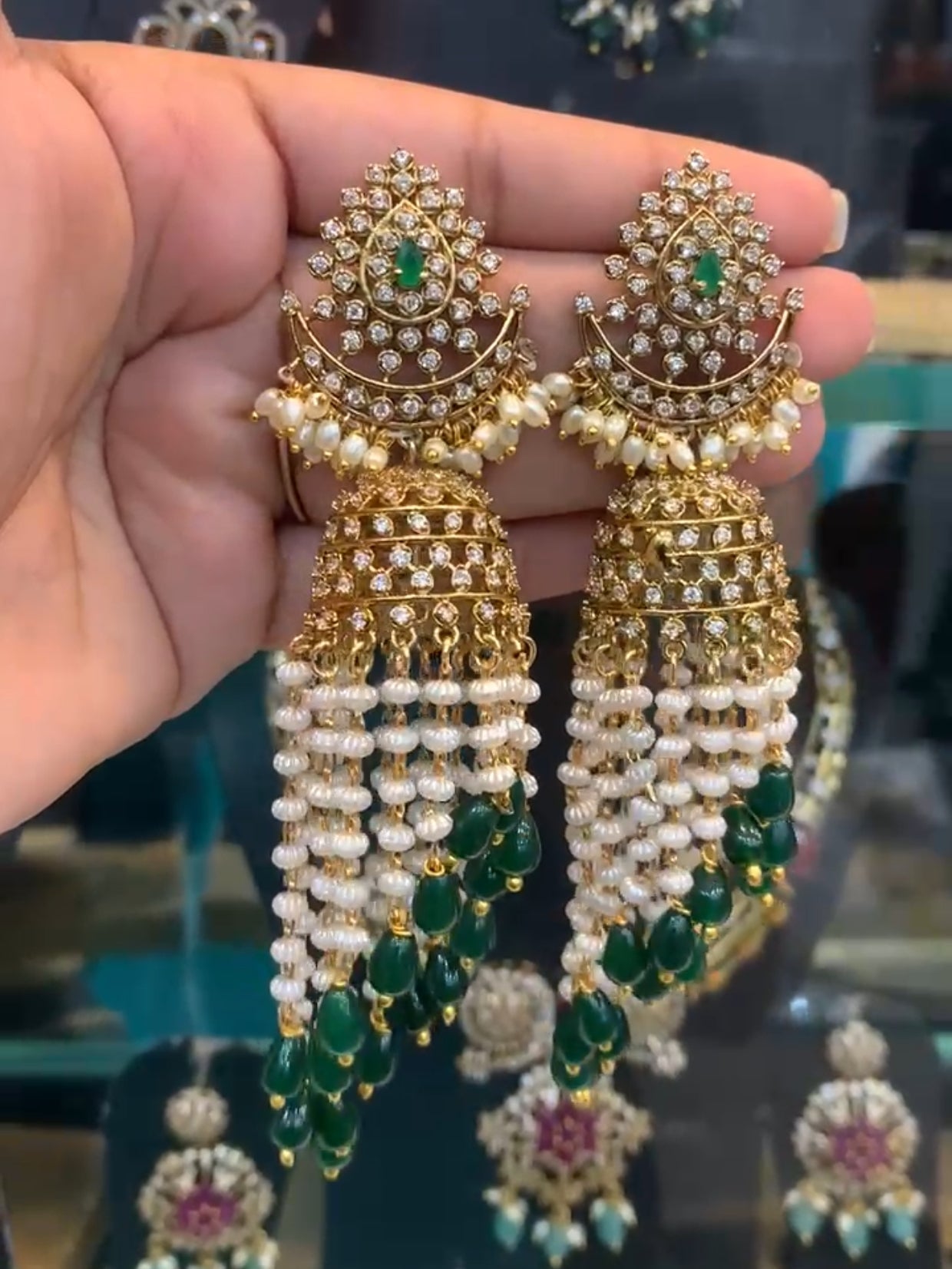 Antique Look Statement Jhumki - Aloro Jewels