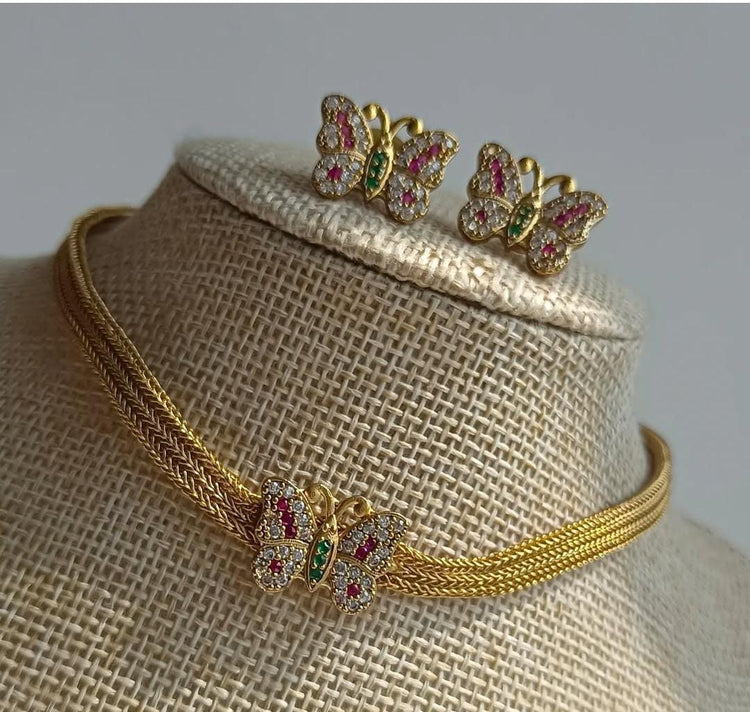 Butterfly Choker Necklace - Aloro Jewels