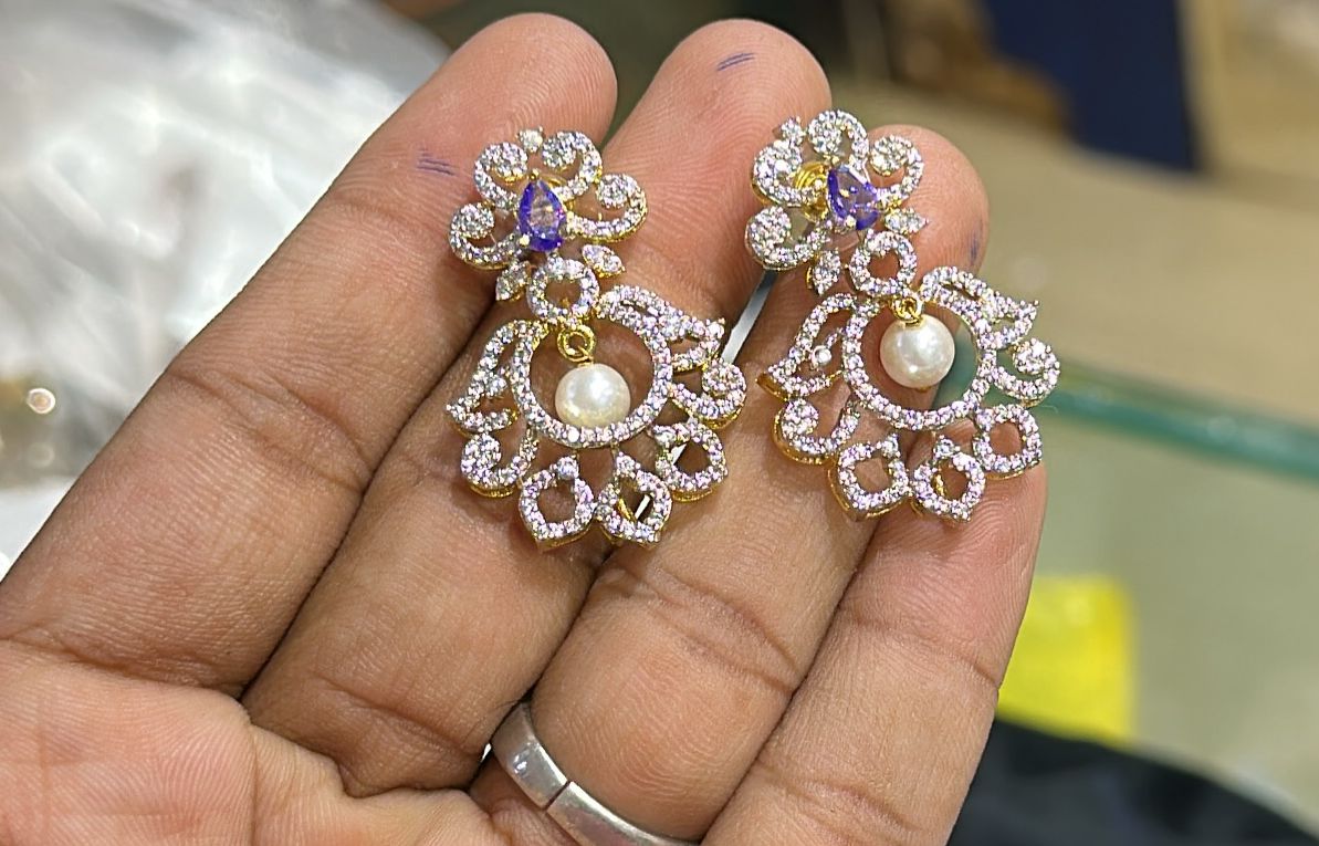 Gold Plated Designer Earrings - Aloro Jewels
