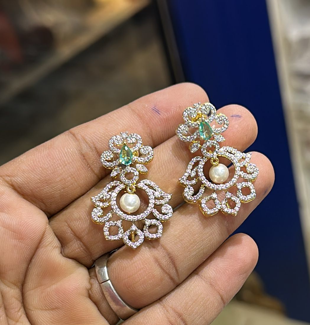 Gold Plated Designer Earrings - Aloro Jewels