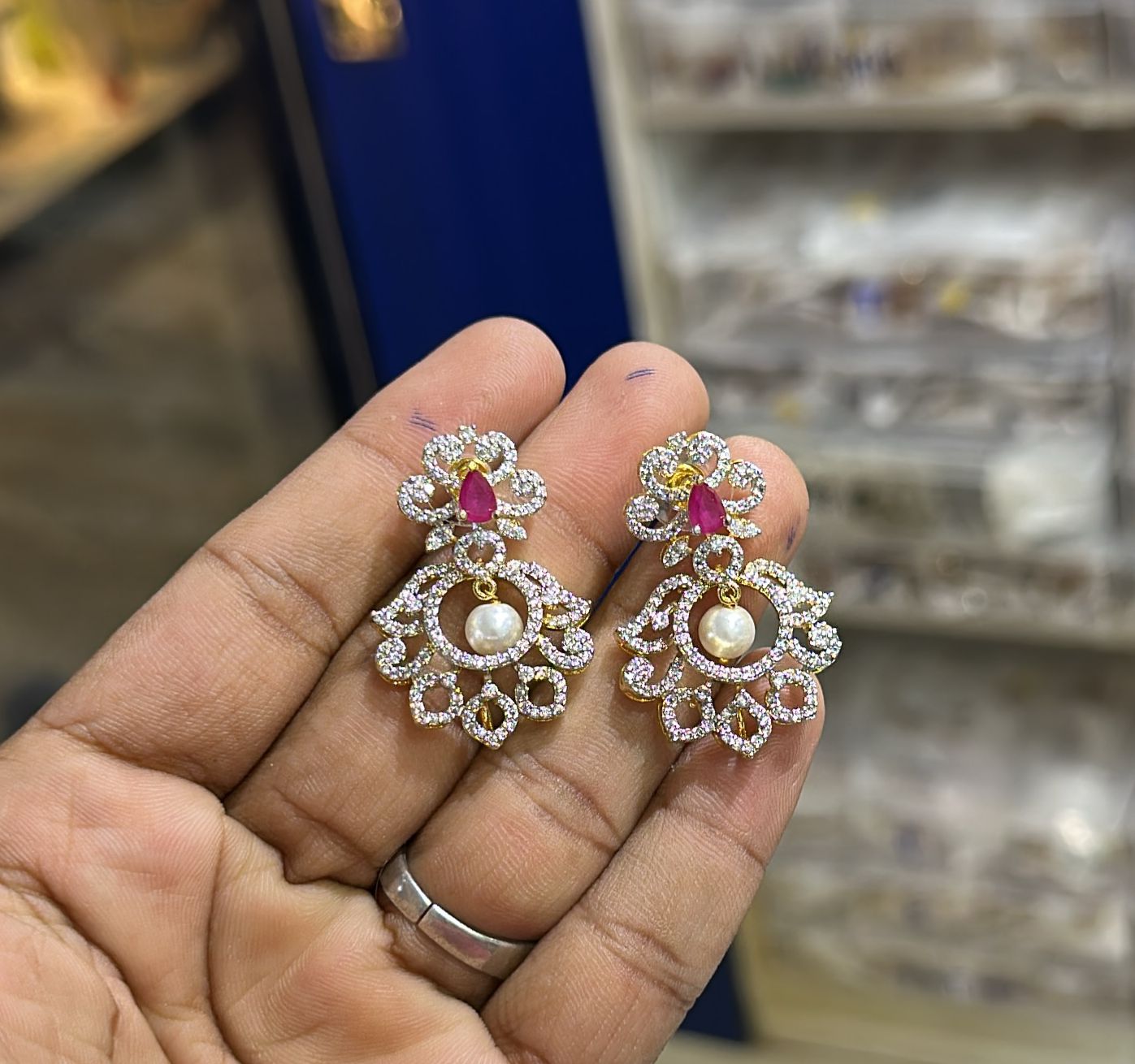 Gold Plated Designer Earrings - Aloro Jewels