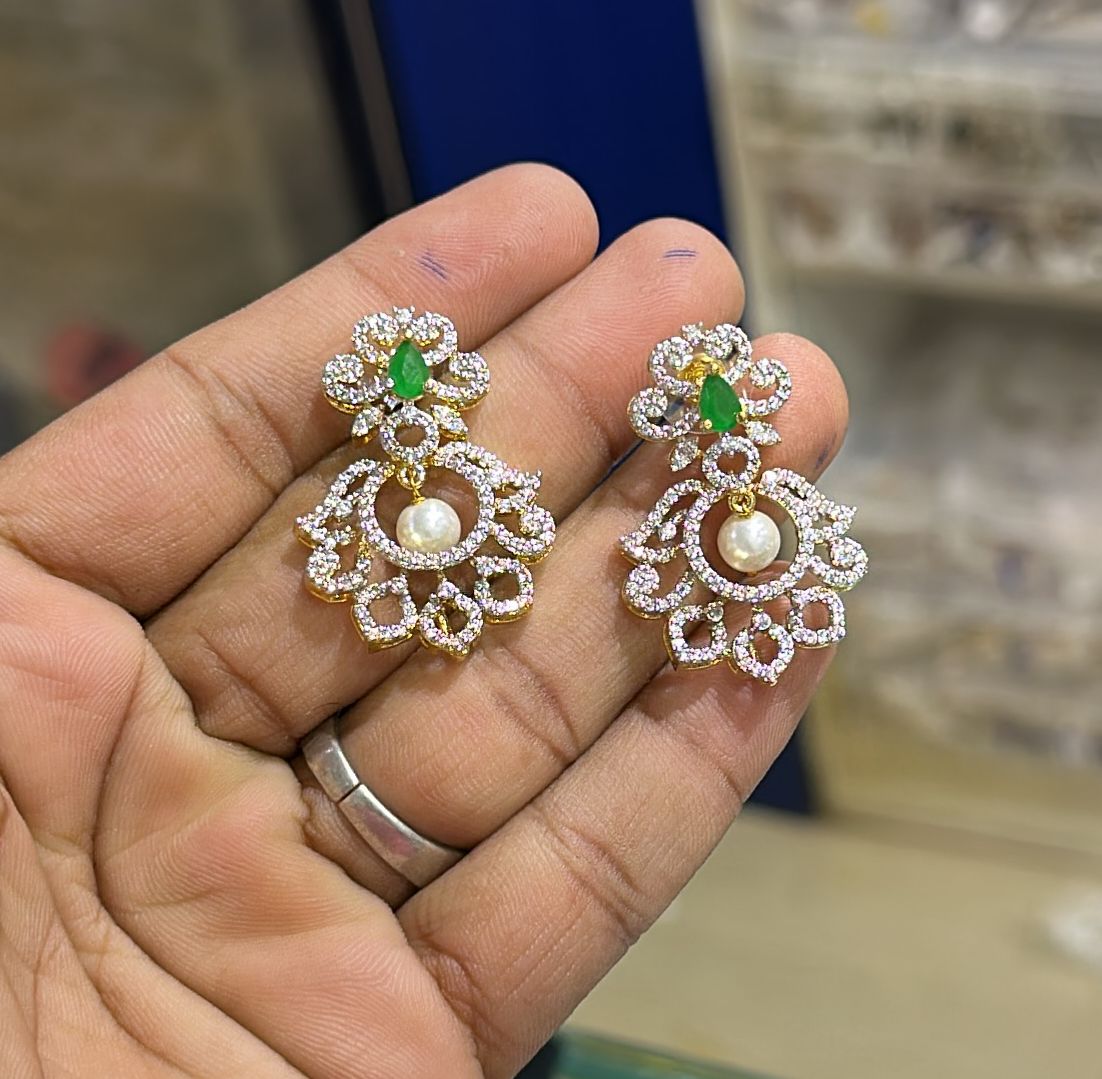 Gold Plated Designer Earrings - Aloro Jewels