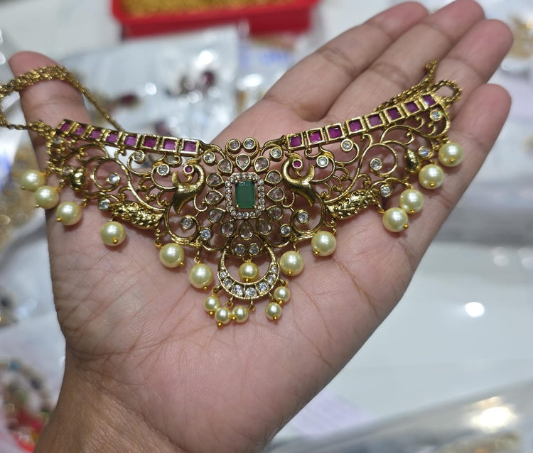 Shanzay Jadau Choker Necklace - Aloro Jewels