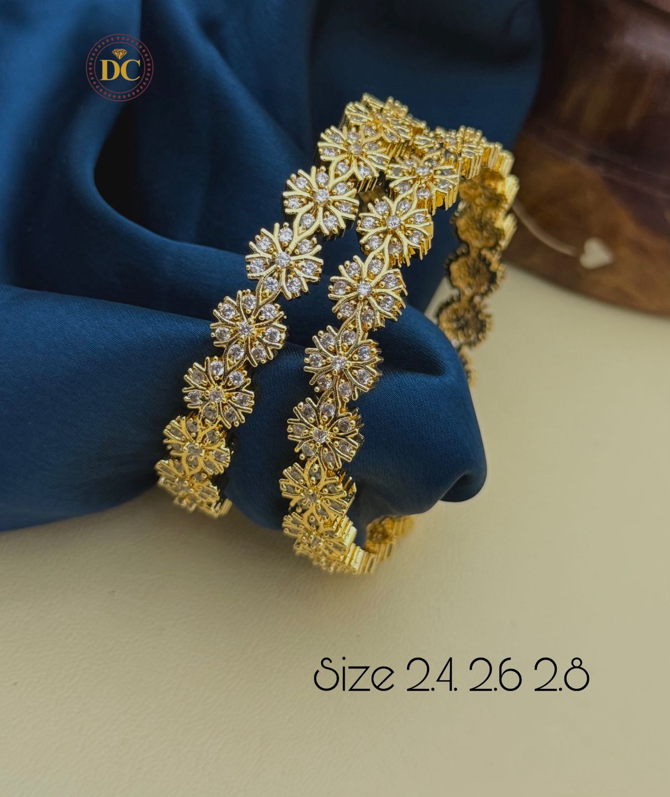 Bamyan Gold Plated Jadau Bangles - Aloro Jewels