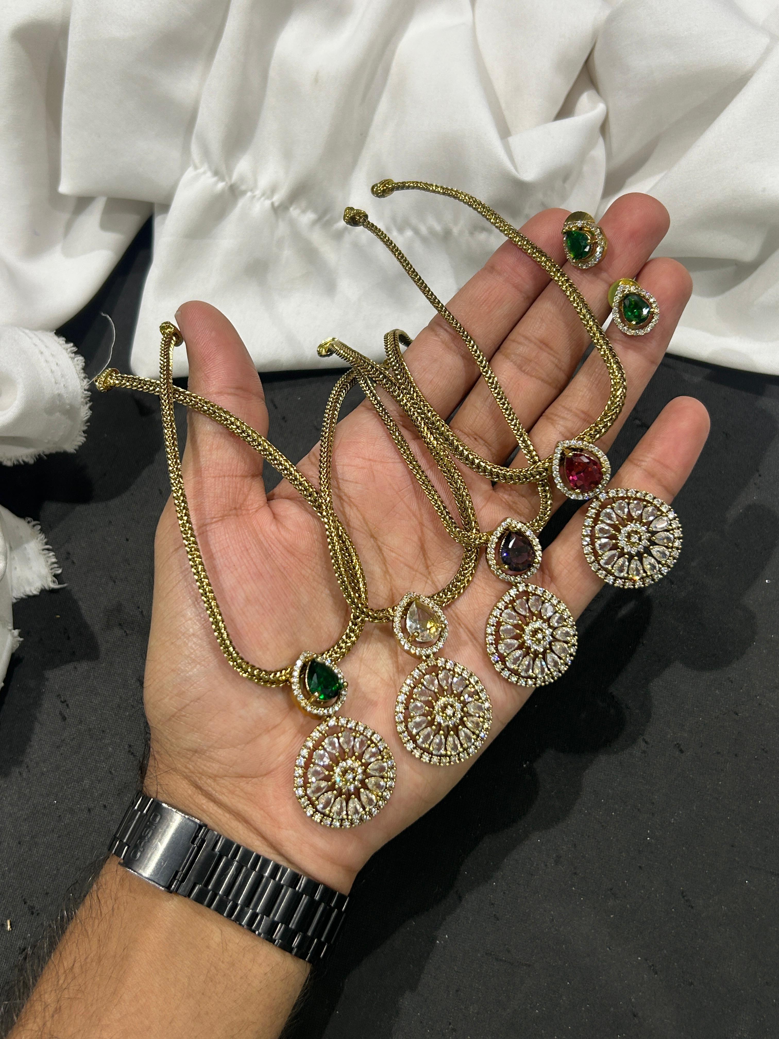 Afroz Gold Plated Choker Necklace With Earrings - Aloro Jewels