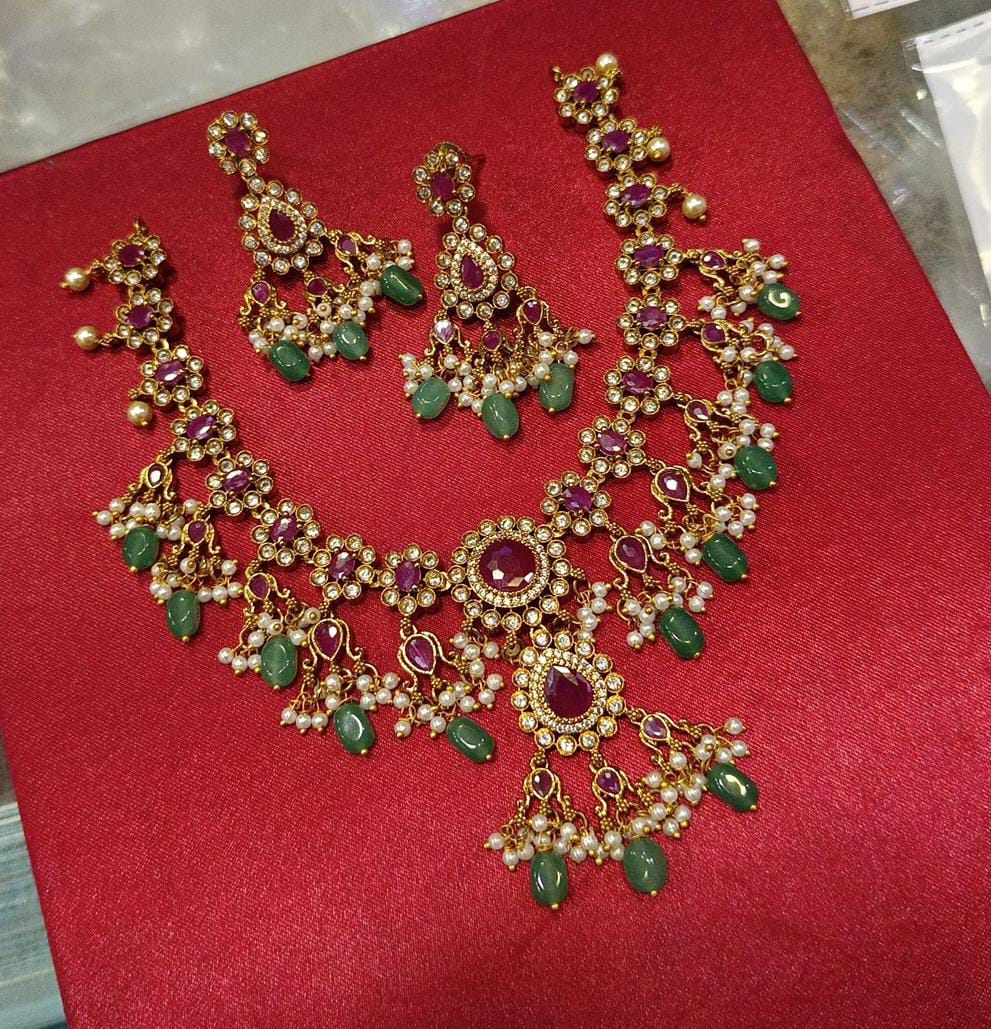 Aqua Moti Set - Aloro Jewels