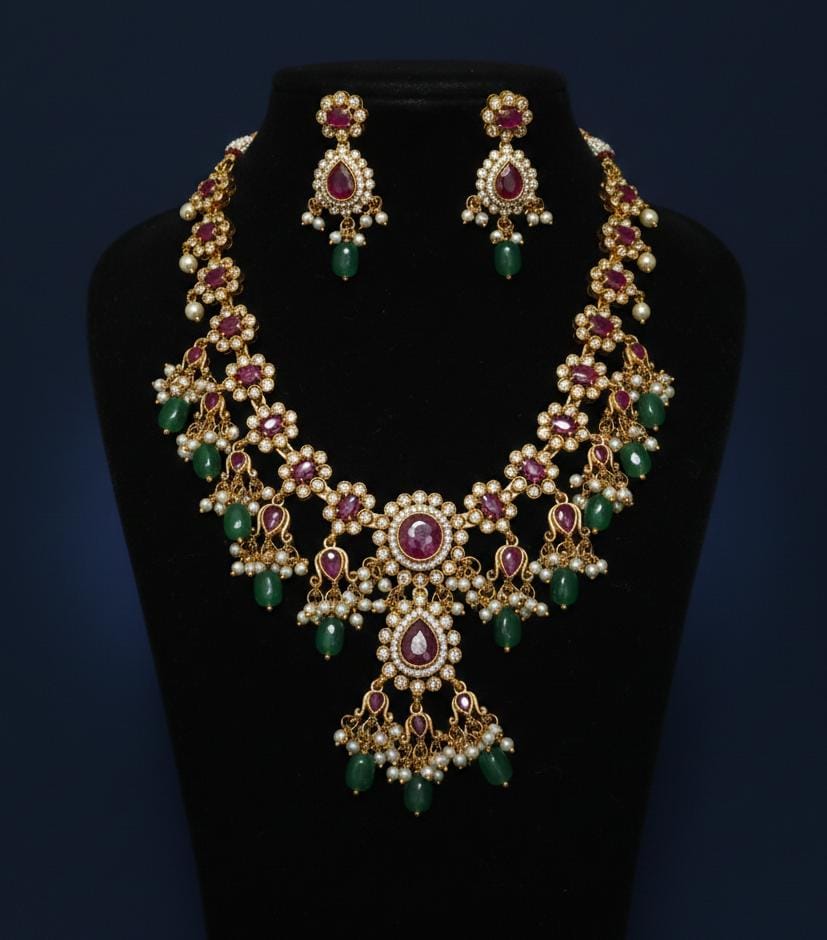 Aqua Moti Set - Aloro Jewels
