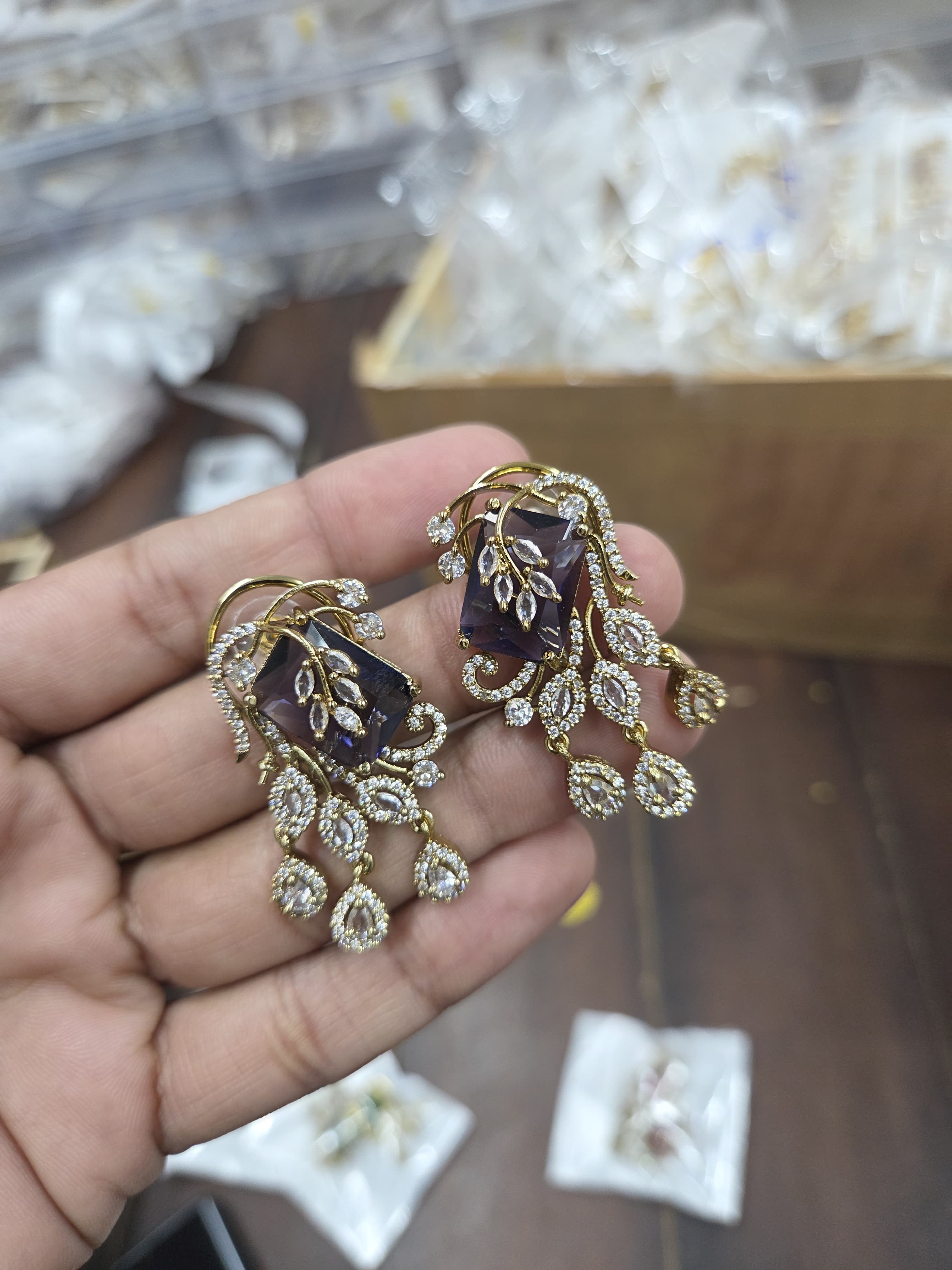 Designer Stud Earrings - Aloro Jewels